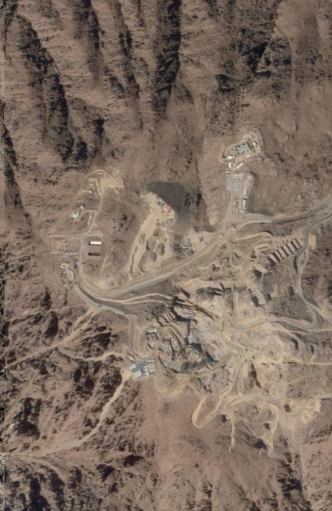 Where we’re at: The Trojena ski resort works as captured in a recent satellite photograph. Picture: Planet