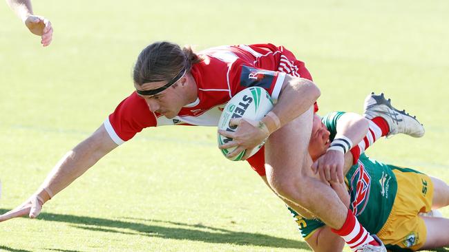 PBC 12. Ryan Foran, Queensland Schoolboy Phil Hall Cup rugby league grand final between Palm beach Currumbin SHS and St Brendan's College, Redcliffe. Picture: Liam Kidston