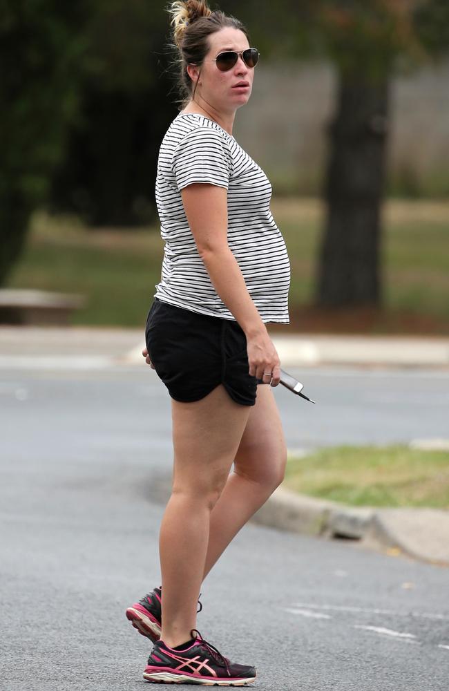 A pregnant Vikki Campion pictured in Canberra. Picture John Grainger