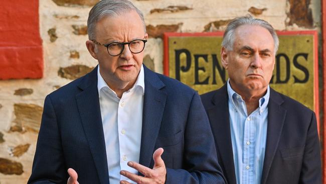 Prime Minister Anthony Albanese touring Magill Estate with Don Farrell. Picture: Brenton Edwards