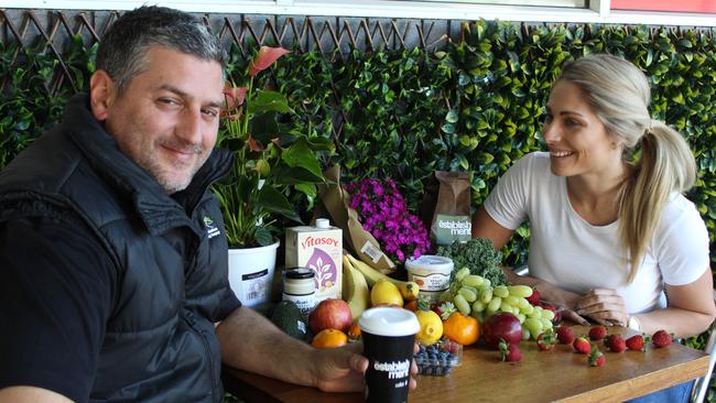 Leo Sirianni and Serena Johnson are excited to open the The Green Room, a vegan, organic and gluten free section of the supermarket. There will also be a vegan juice and breakfast bar. Picture: Ellen-Maree Elliot