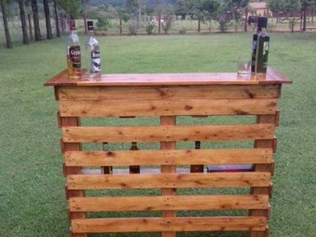 A pallet bar, for the serious DIYer. Picture: Pinterest