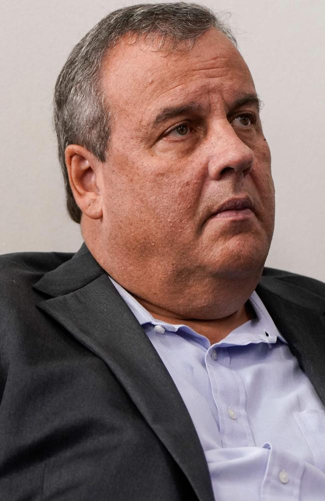 Former New Jersey Governor Chris Christie is now in hospital. Picture: Joshua Roberts/Getty/AFP