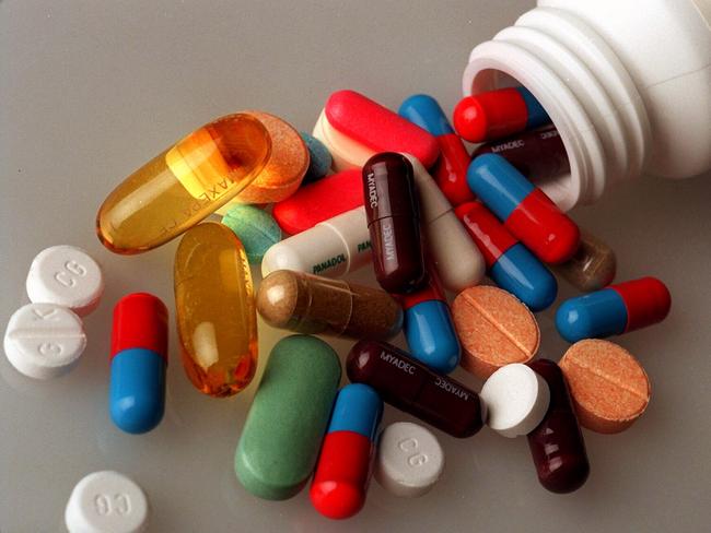 Undated - Selection of coloured pills. drugs medicine tablets prescription pharmaceuticals  generic