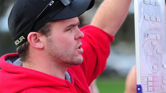 NFL football: Mernda versus Lalor at Mernda Recreation Reserve. Lalors coach Steve Marshall. Pictures:Angie Basdekis