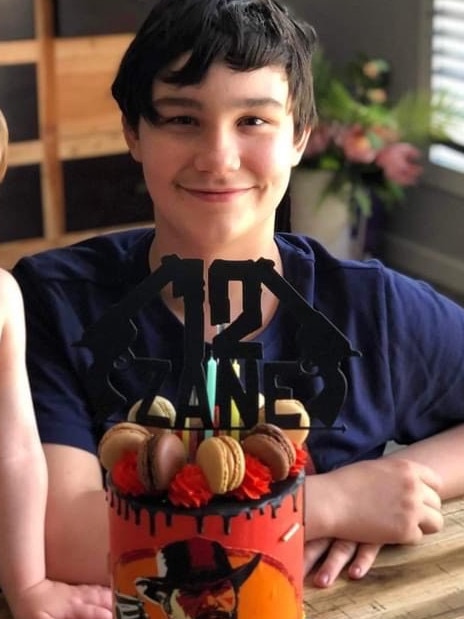 Zane Mellor celebrating his 12th birthday.