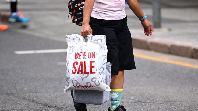 With consumers cutting back on discretionary spending and supply chain bottlenecks easing, the prices for clothing and footwear fell. Picture: Dan Peled / NCA NewsWire