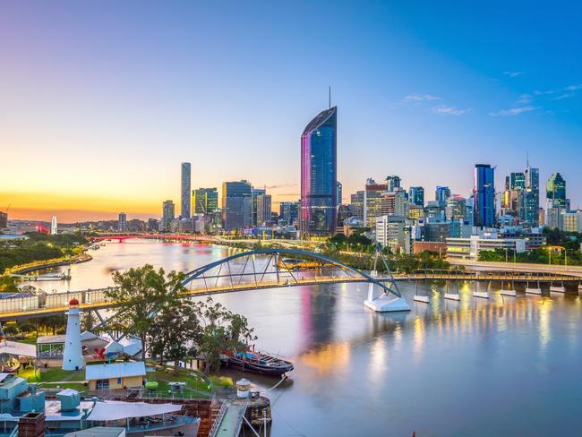 Brisbane city skyline and Brisbane river at twilight in Australia. Picture: istock