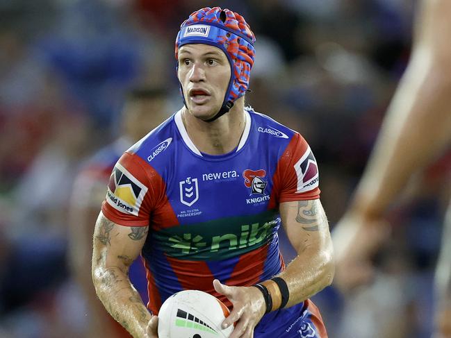 The fullback battle between Kalyn Ponga and Ryan Papenhuyzen livened up the encounter. Picture: NRL Imagery