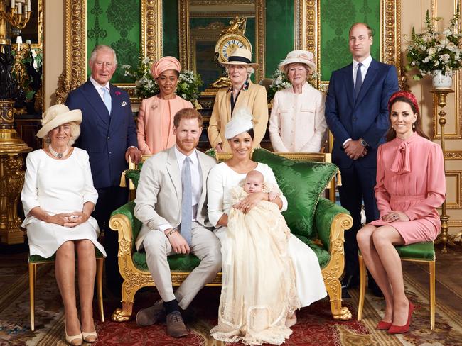 Prince Archie’s official christening portrait has been drawn into the royal photo saga. Picture: Chris Allerton.