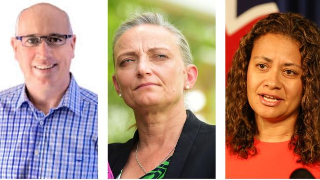 NT Votes 2020: Candidates for Sanderson; Derek Mayger (CLP), Kate Worden MLA (NT Labor), Amelia Nuku (Territory Alliance).