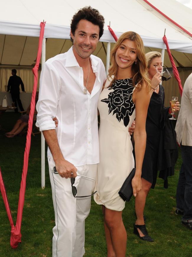 Lucas White and Kylie Lim attend the Cartier International Polo Day in 2010