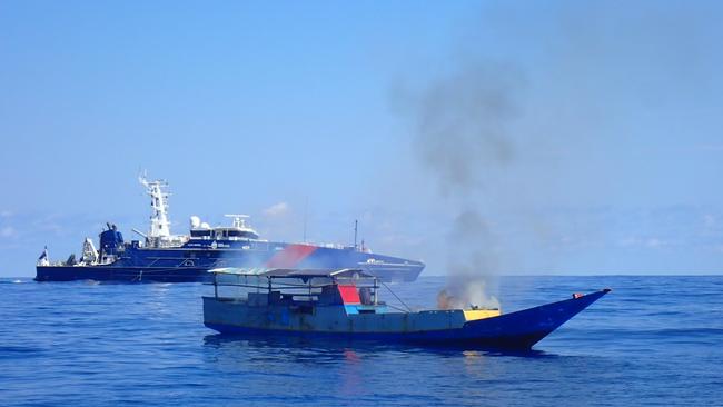 Australian authorities destroyed this illegal fishing boat earlier this year. Similar vessels have become an increasingly common sight across Australia’s north.