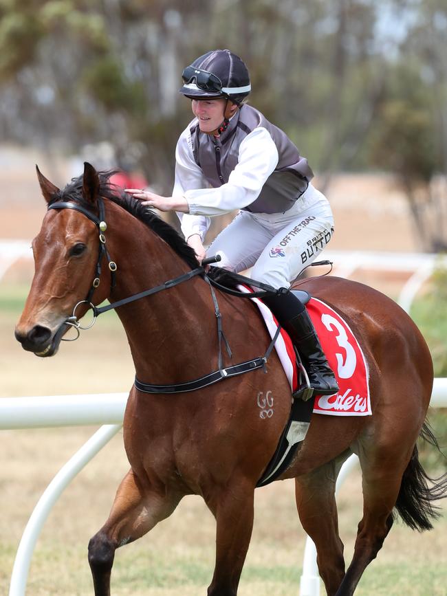 Britt Button won the opening race on Tookay Pete.