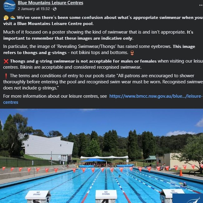 A now-deleted Facebook post from Blue Mountains City Council