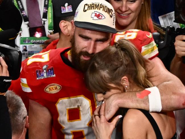 Taylor Swift became a regular fixture at Travis Kelce’s games last season. Picture: AFP