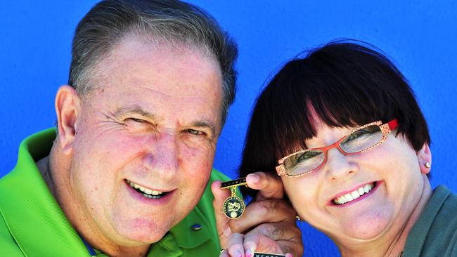 The Townsville Crocodiles today presented their number one and two memberships to George and Lorraine Colbran who have been fundamental in keeping the Crocs alive over the past two decades.