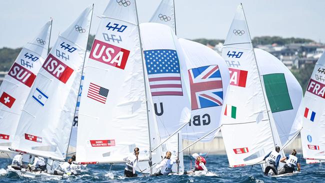 The women’s 470 racing at Enoshima.