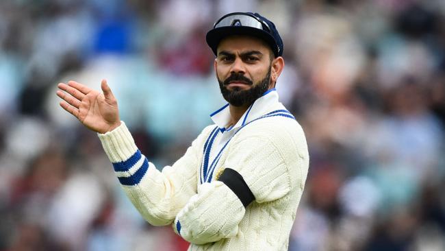 Virat Kohli will resume on 44 not out. Picture: Glyn KIRK / AFP