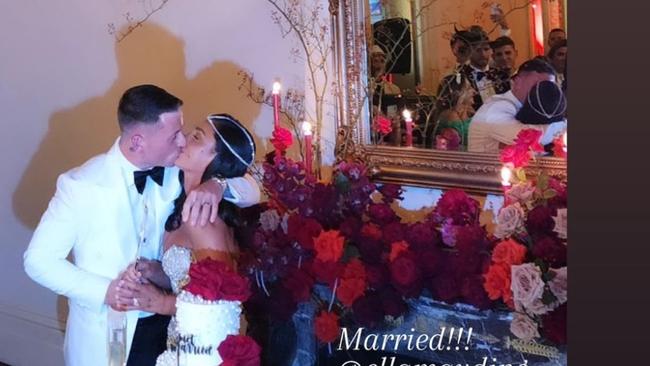 Former MAFS star's surprise wedding. Ella Ding marries Guy Palermo. Picture Instagram