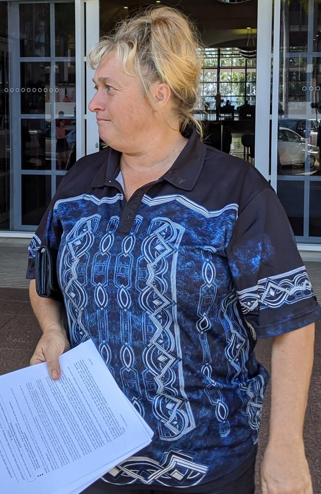 Carolyn Reynolds outside the Supreme Court in Darwin in August 2020. Picture: File