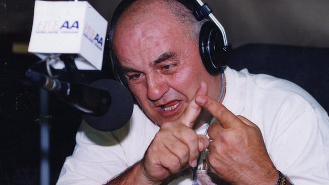 Legendary Adelaide talkback host Bob Francis, pictured in 1994, retired in 2013. Picture: Advertiser Library.