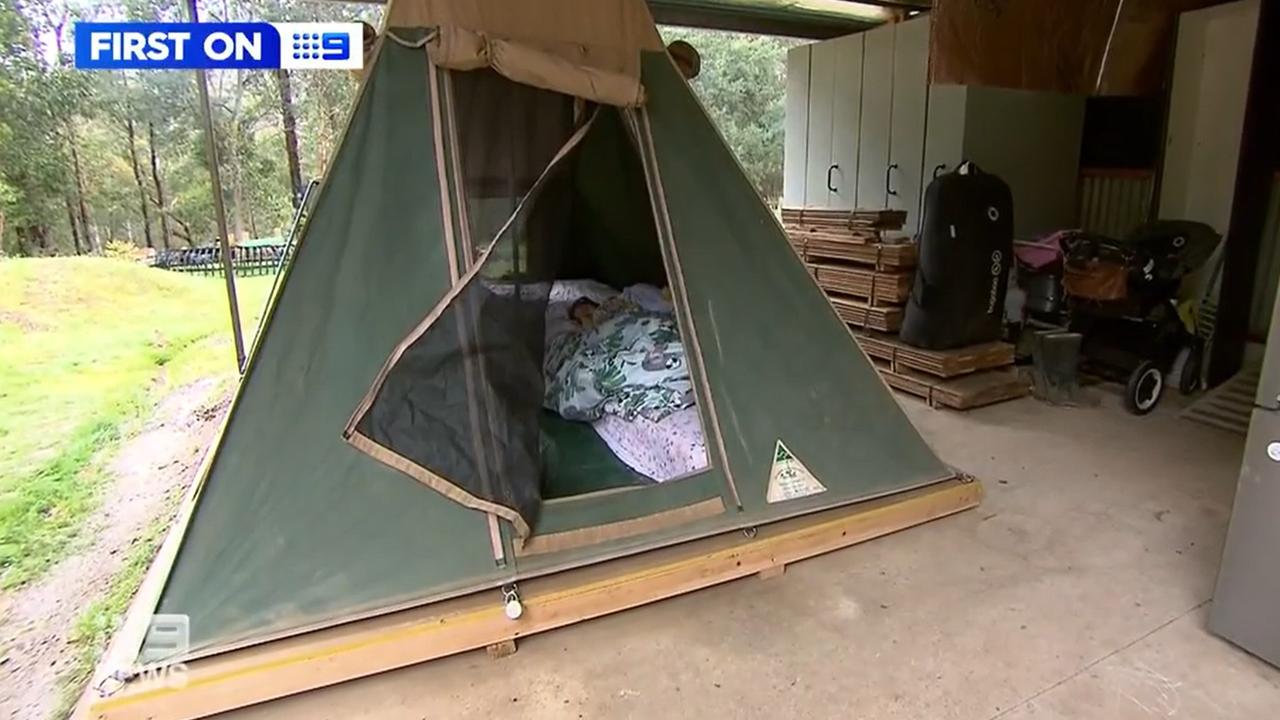 The home of the Walsh-Baldwin after mould forced them to move out of their home. Picture: 9 News.