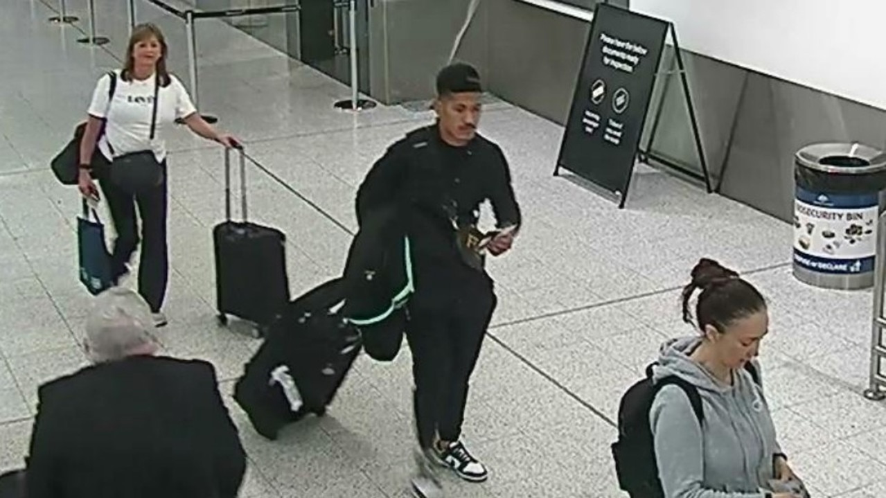 CCTV of Junior Amone at Sydney International Airport on the day of the incident. Picture: Supplied via NCA NewsWire