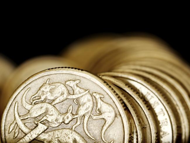 MONEYSAVERHQ .. Australian One Dollar Coins over Black