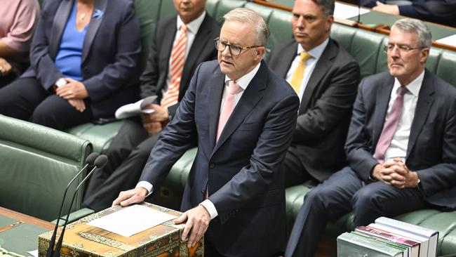 Anthony Albanese in the House of Representatives at Parliament House in Canberra. Picture: Martin Ollman/NewsWire