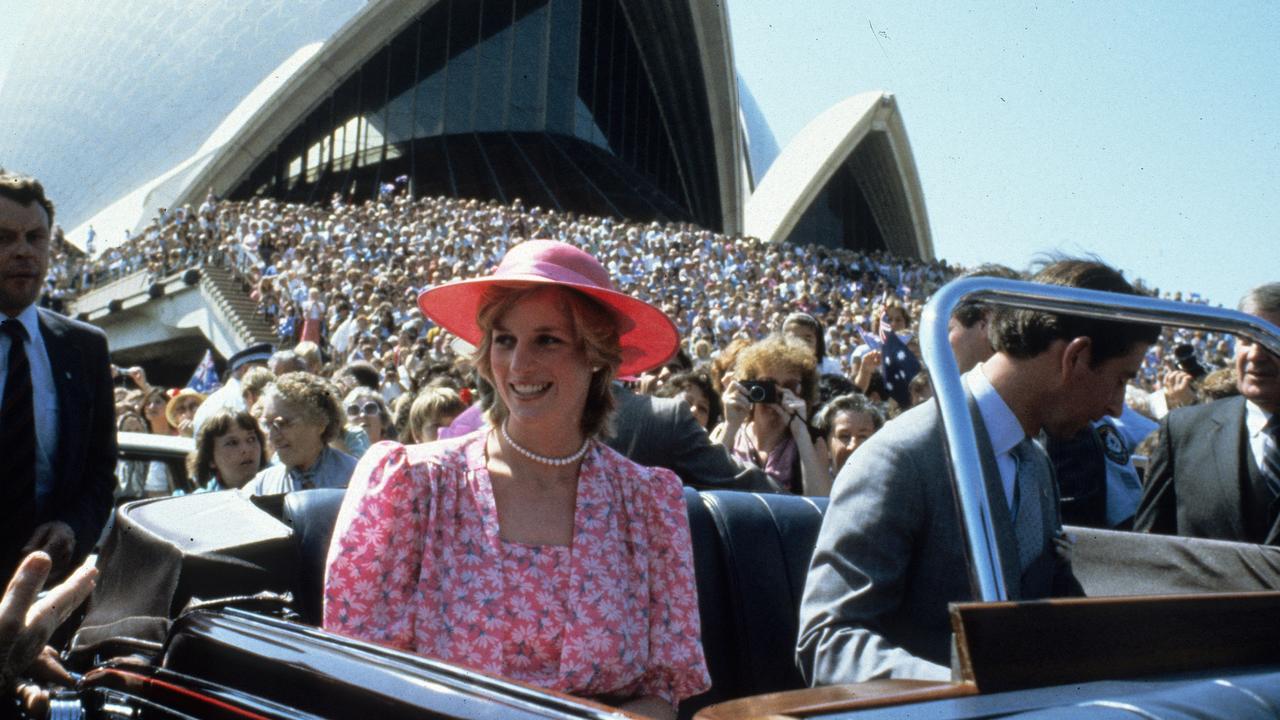 Princess Diana and Prince Charles at Sydney Opera House in 1983. Picture: Anwar Hussein/Getty Images.