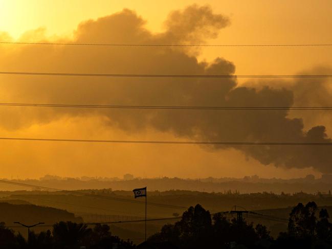 Smoke rising from northern Gaza during shelling by Israeli forces. Picture: AFP