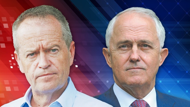 The main event: Bill Shorten and Malcolm Turnbull.