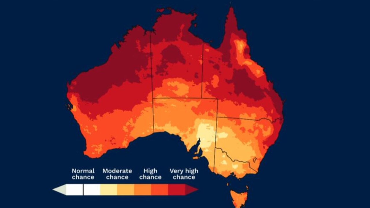 Nights are also set to be warmer. Picture: BOM.