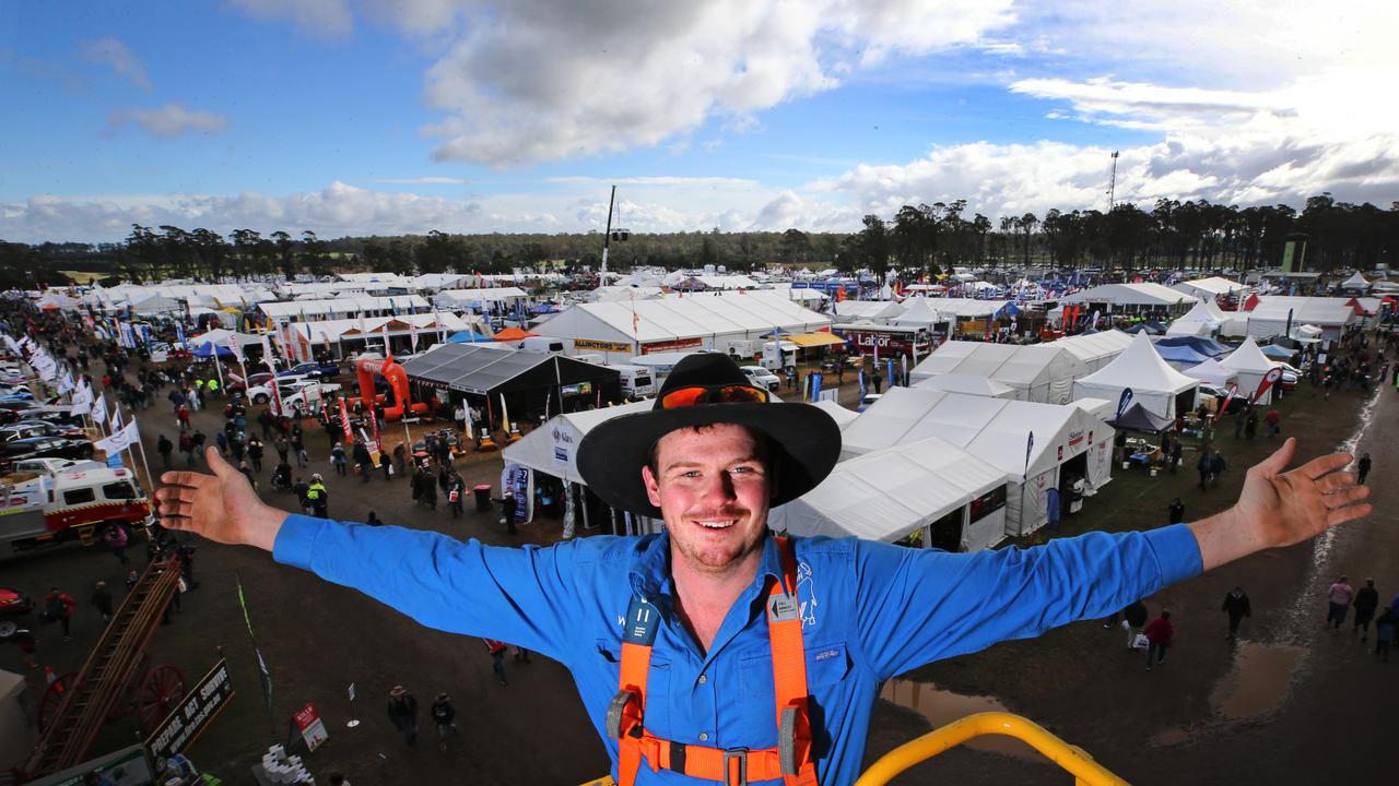 Agfest Committee member Will Craigie takes in the view at Agfest, Carrick. PICTURE CHRIS KIDD