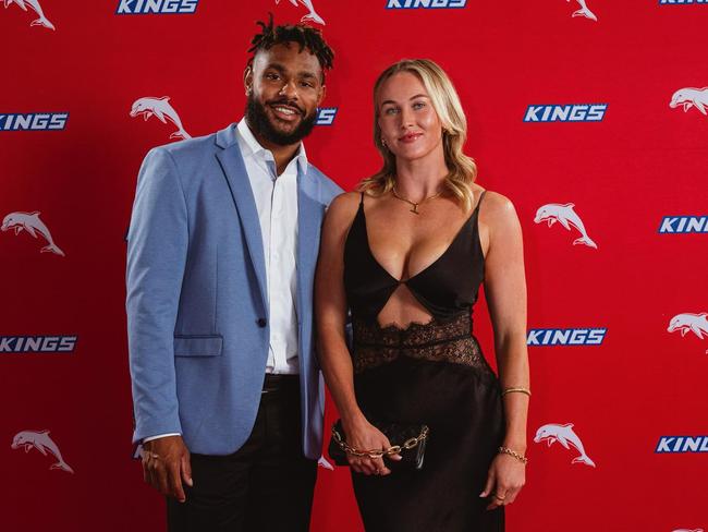Chapman and Tabuai-Fidow at the Titans season launch. Picture: Instagram