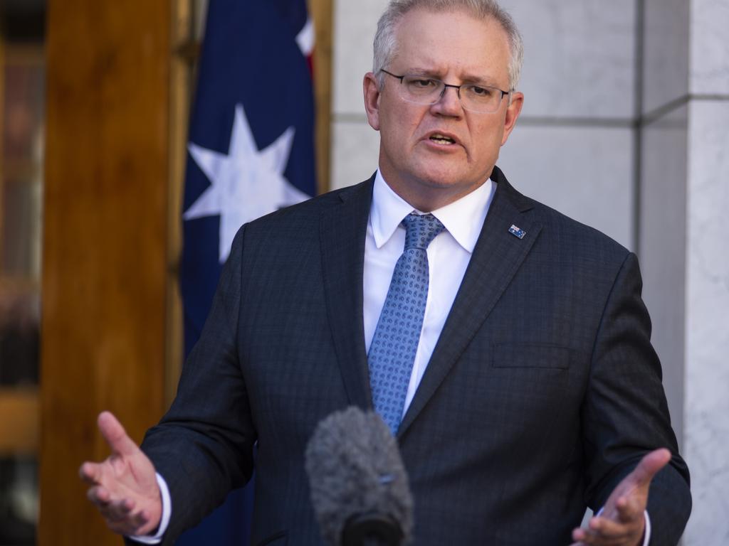 Prime Minister Scott Morrison’s government is winding back the Jobseeker payments. Picture: NCA NewsWire / Martin Ollman