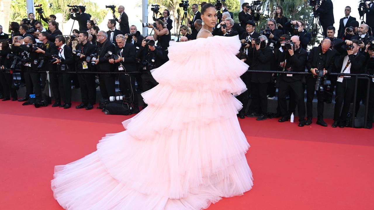 French model Cindy Bruna wore Giambattista Valli. Picture: Pascal Le Segretain/Getty Images