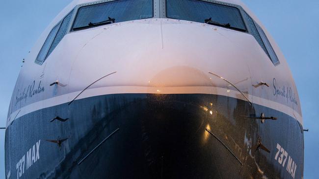 The nose of the Boeing Co. 737 MAX airplane. Picture: David Ryder/Bloomberg