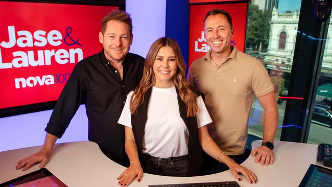 Jase Hawkins, Lauren Phillips and Clint Stanaway are the new Nova 100 Breakfast team. Picture: Supplied