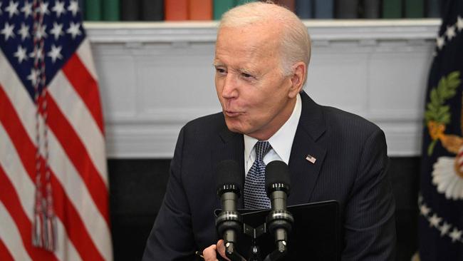 Joe Biden responds to the US Supreme Court's decision to overrule student debt forgiveness on Friday. Picture: AFP