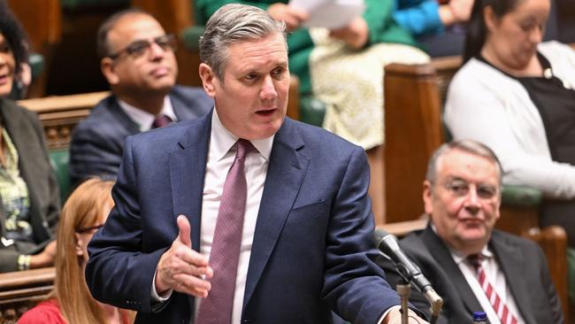 Keir Starmer addresses the House of Commons on Wednesday. Picture: AFP