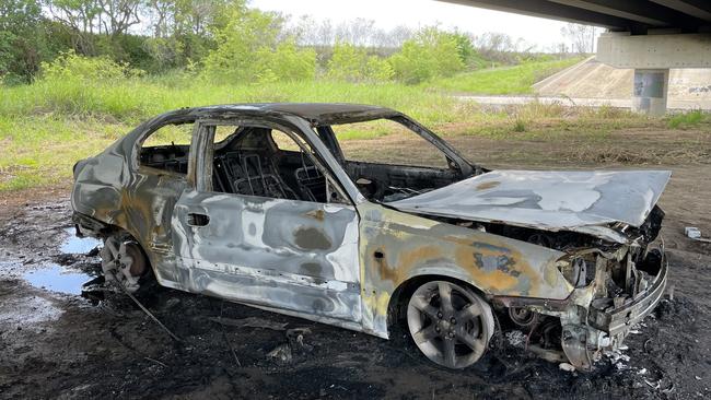 Police are investigating following the burning of a vehicle that was stolen days ago. Photo: Fergus Gregg