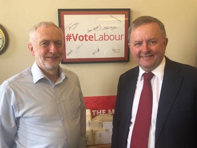 Anthony Albanese visited then UK Labour leader Jeremy Corbyn in 2018.