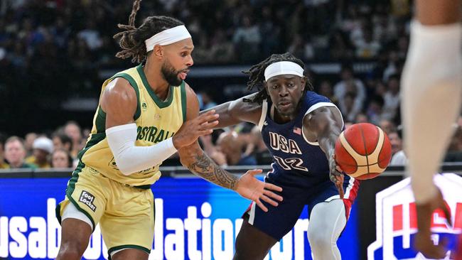 Patty Mills’ time in the Boomers’ starting five might be over. (Photo by Giuseppe CACACE / AFP)