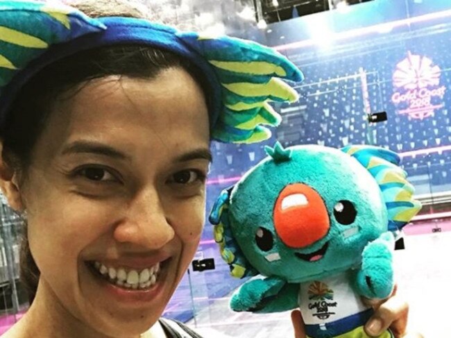 Adorning the Borobi headband is Malaysian Squash player Nicol David Source: @nicoldsquash