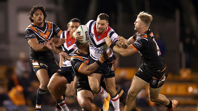 James Tedesco was greeted with boos from the Leichardt crowd in his return to the iconic venue. Picture: Getty Images.