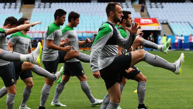 Australia's Ivan Franjic got through training on Friday unscathed.