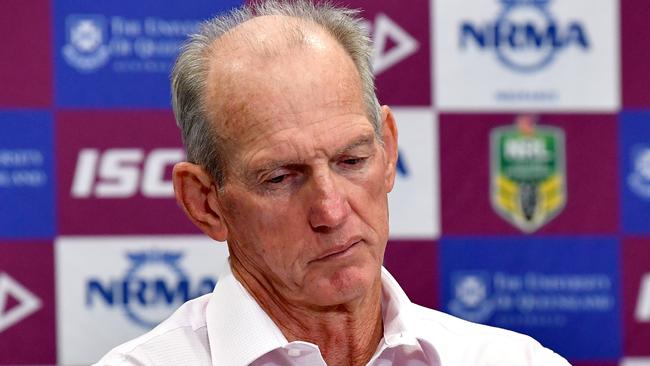 Wayne Bennett’s next year at the Broncos could be tumultuous. Picture: Bradley Kanaris/Getty Images