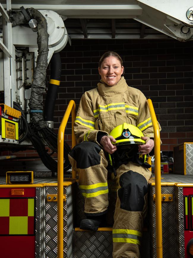 New recruit Camilla Montague at Glebe Fire Station. Image: Monique Harmer